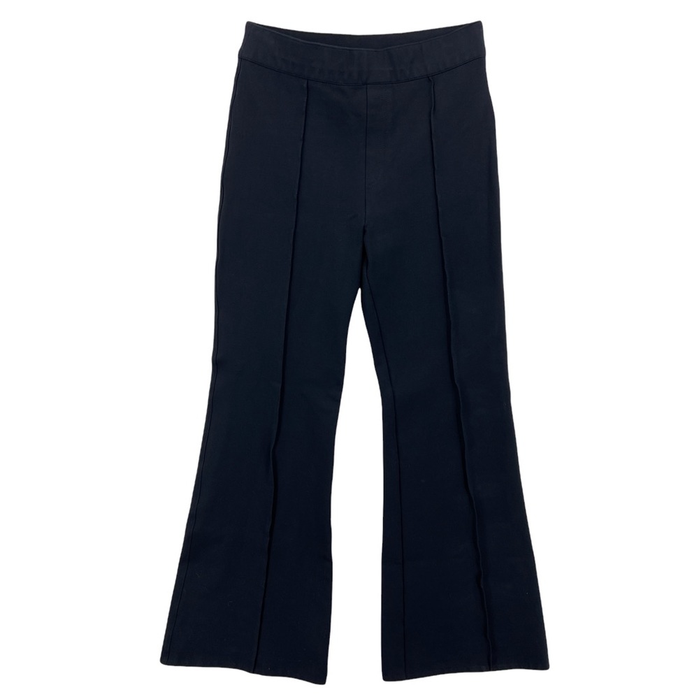 SPANX Pants High Rise Flare Pintuck Stretch Black